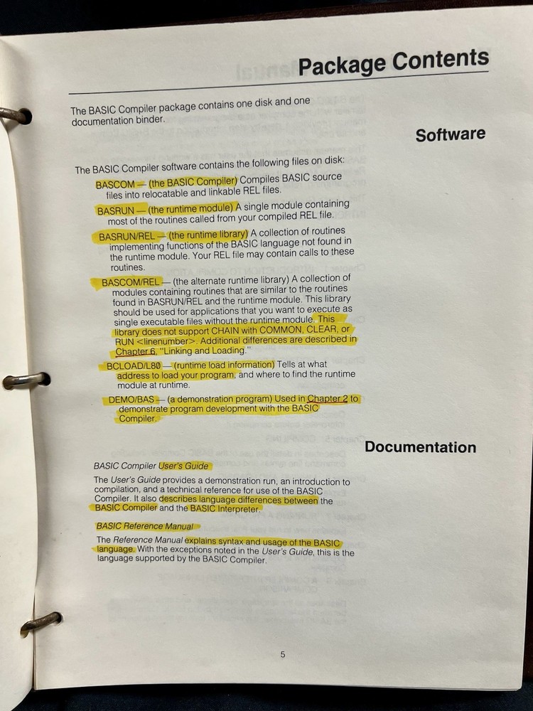 Vintage Radio Shack TRS-80 Manual & Software “Basic Compiler”