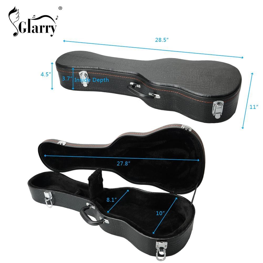 26" Black Tenor Python Pattern Leather Ukulele Uku Case