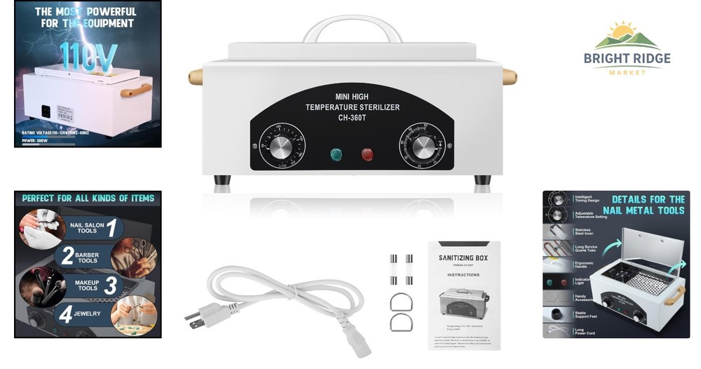 Metal Tool Sterilization Box with Handle - Ideal for Beauty Professionals