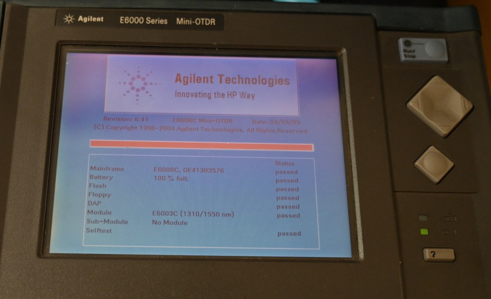 Agilent E6000 Series (E6000C) Mini OTDR E6003C Module with Battery and Charger