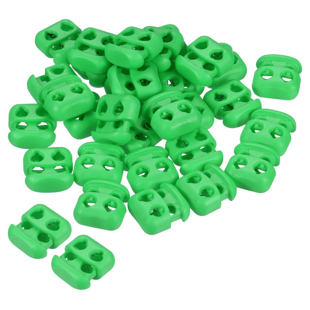 Cord Locks, 30 Pack Oval Spring Toggle Stopper, Green