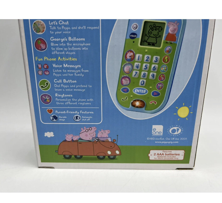VTech Peppa Pig Let's Chat Learning Phone Teaches Counting, Shapes & More Age 2+