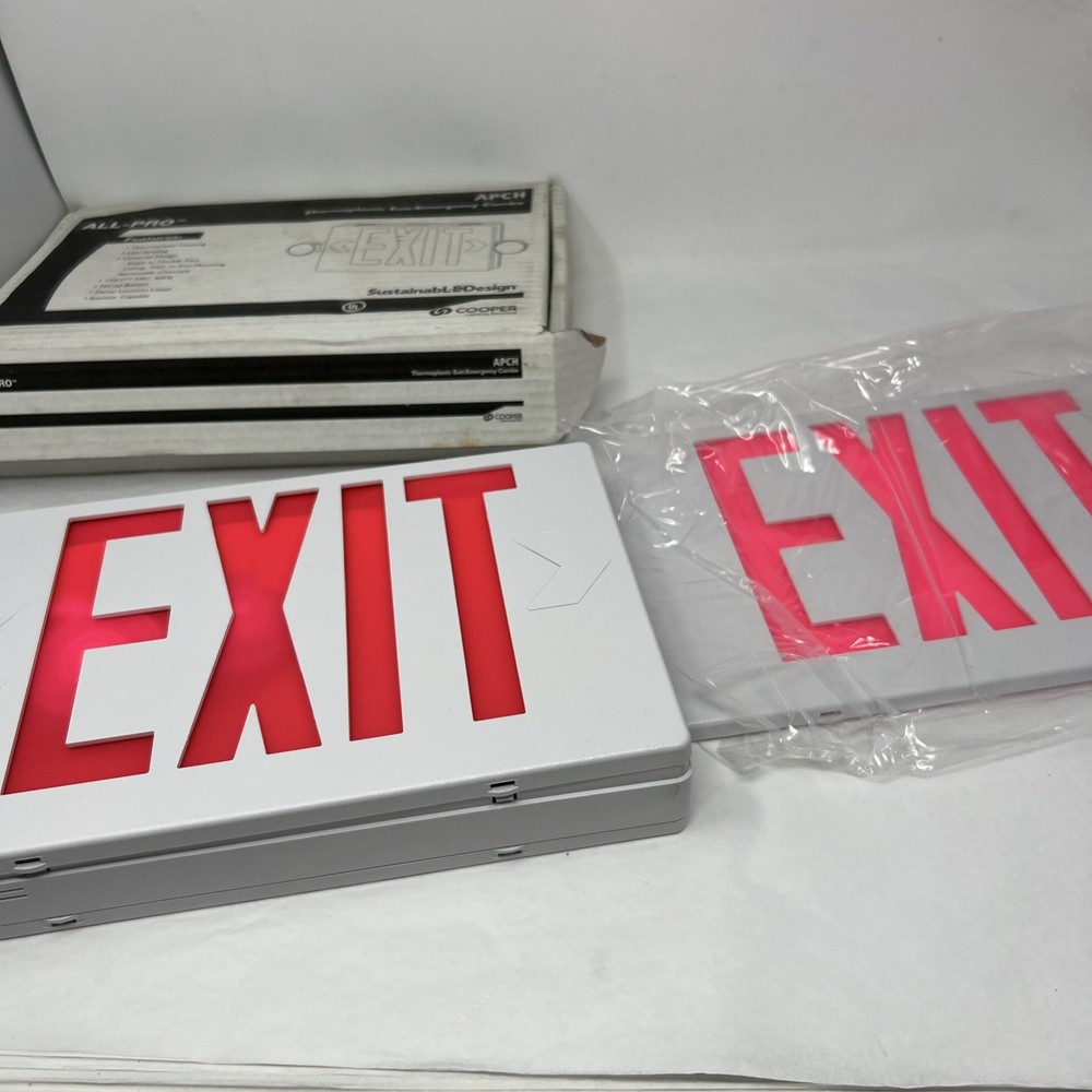 Cooper Lighting APCH7R Self Powered Combination LED Exit Sign All-Pro Plastic