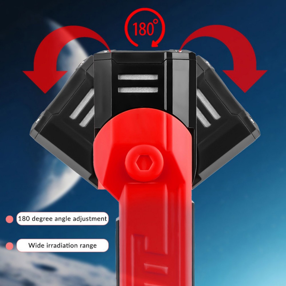 LED Work Light Magnetic Base 600LM Rechargeable Hands-Free Flashlight Lamp
