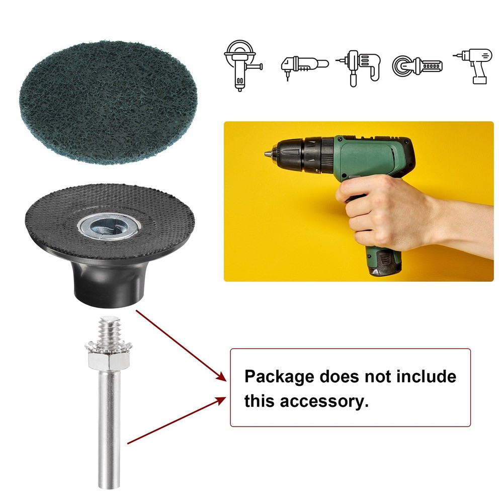 25pcs 2" 80 Grit Quick Change R-Type Sanding Discs Blue