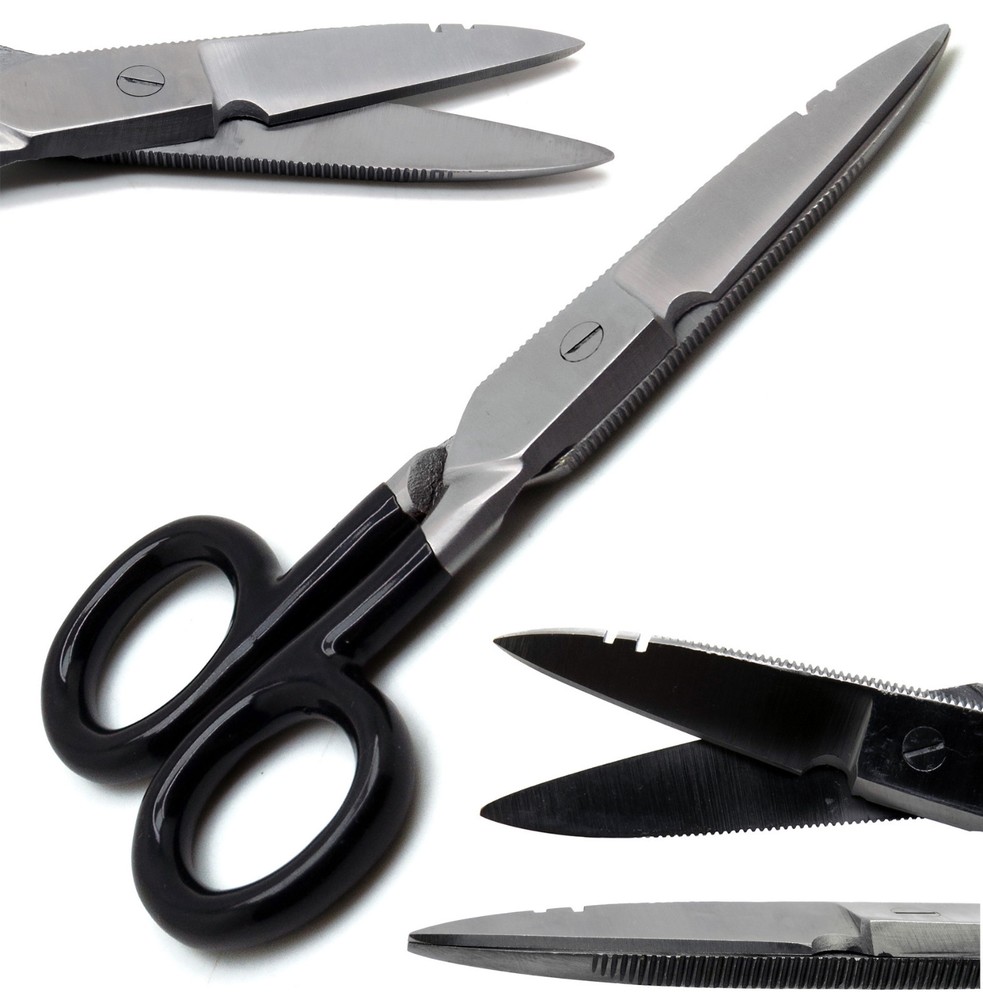 Multi-Purpose Electrician Black Scissors 5.25" Cutting Stripping Wires Tools