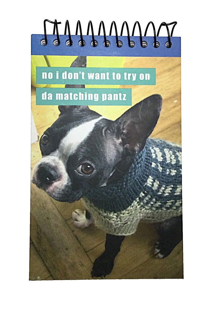 Dog themed Spiral Note Pad - 3.75" x 6" - 75 sheets