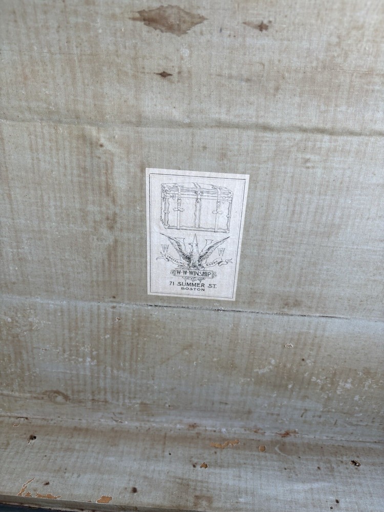 Antique Trunk In Great Condition With Insert.