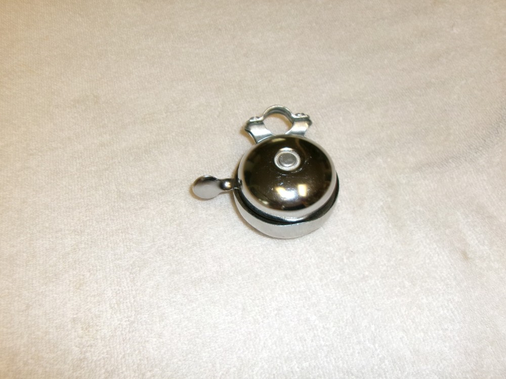 Vintage Bicycle Chrome Spinner Bell Handle Bar Mount Double Sided