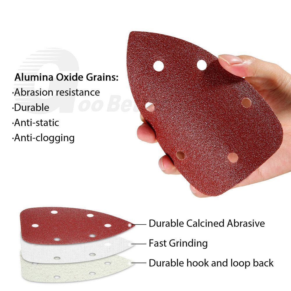 Mouse Detail Sander Sandpaper Hook Loop Sanding Pads Sheets 40-1000 Grit 140mm