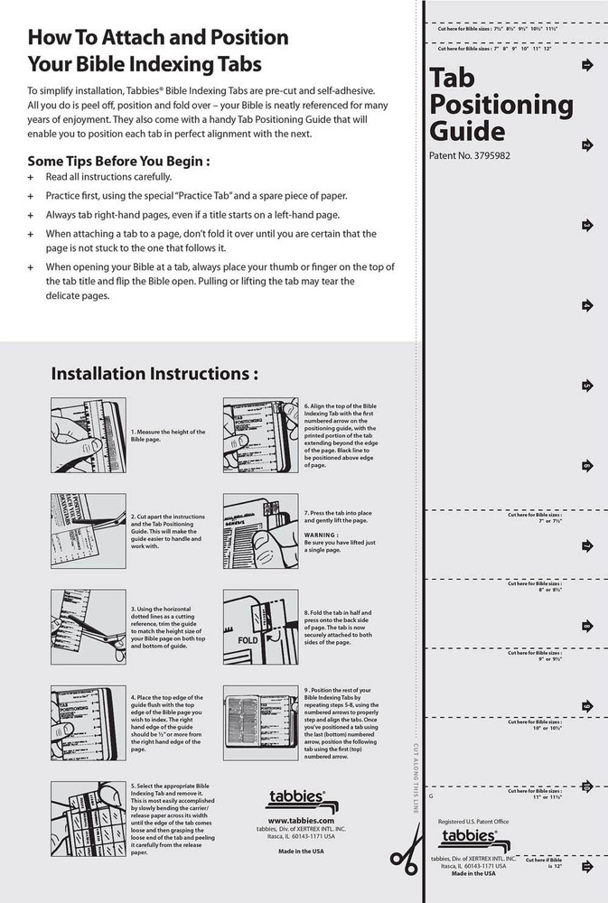 Large Print Bible Indexing Tabs - Silver: Bible Indexing Tabs