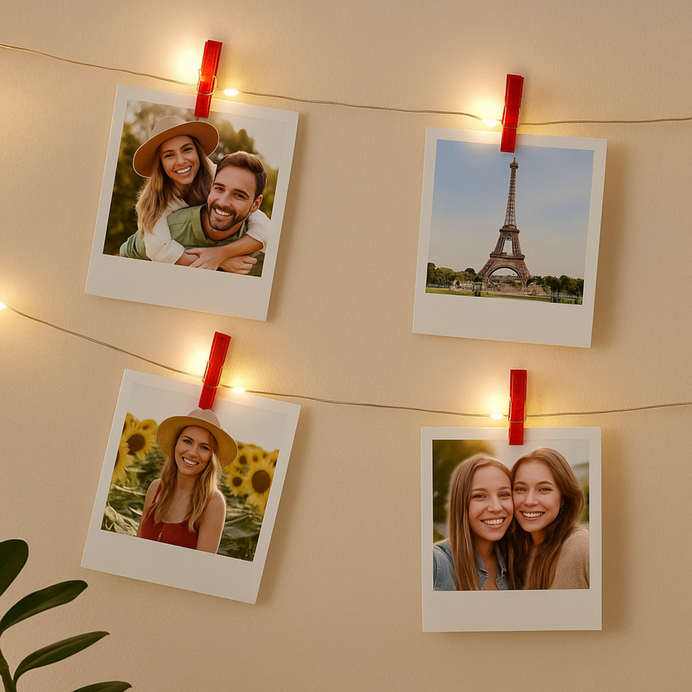 Elegani 3-Pack 36 LED Red Photo Clip String Lights