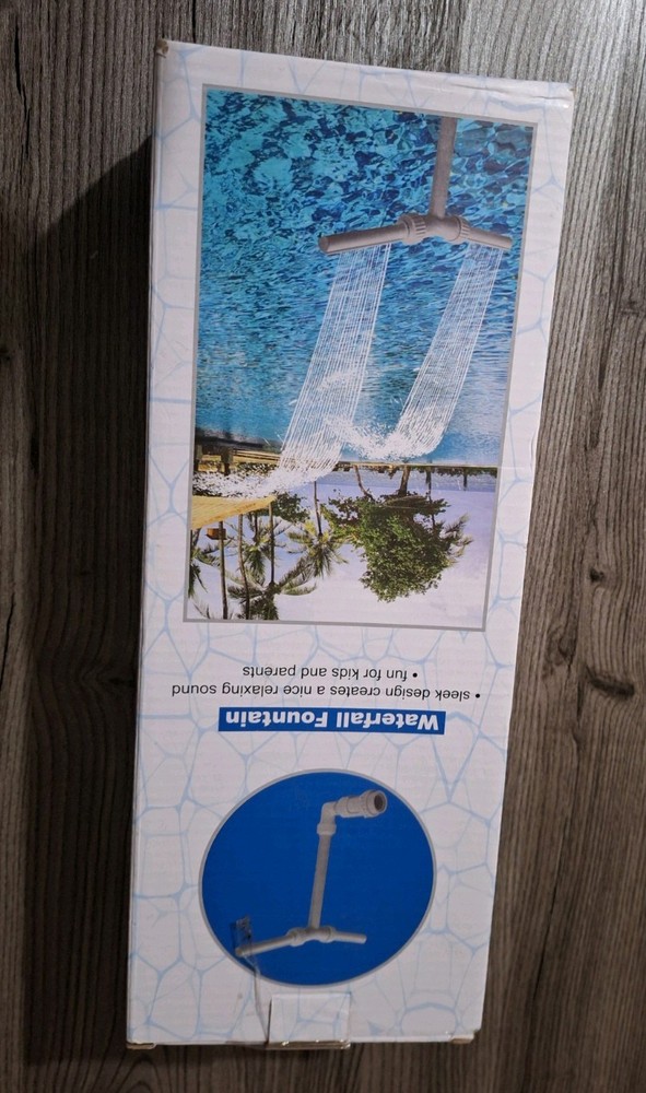 pool fountain designed to create a waterfall effect