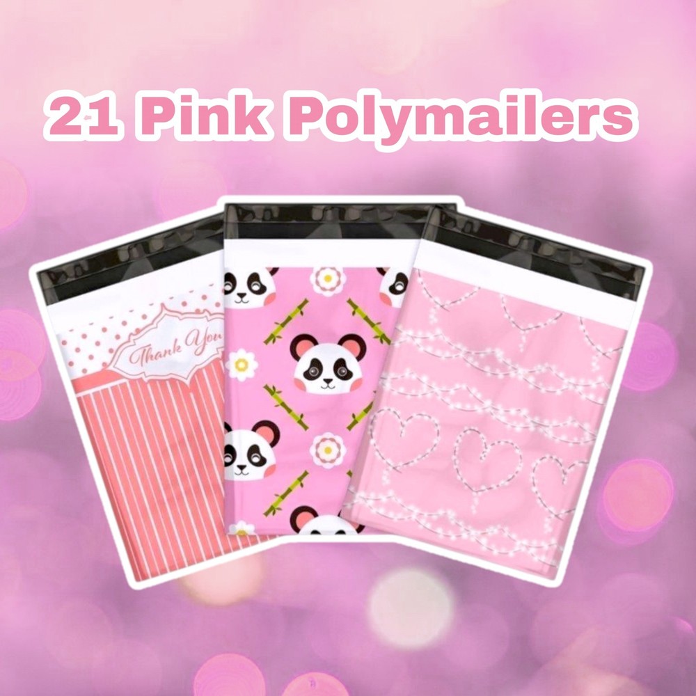21 Pretty in Pink Poly Mailers (7 Each Design)💕✨ 10x13