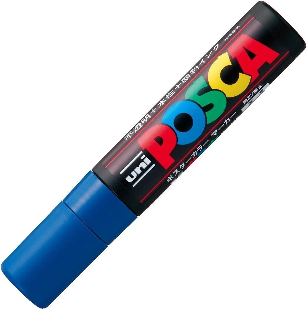 Uni Posca Water Resistant Based Extra thick Paint Marker PC17K Opaque Blue JP
