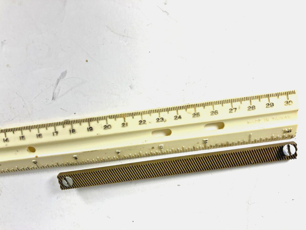 American Optical Microscope stand 5.5" long Brass rack, gear