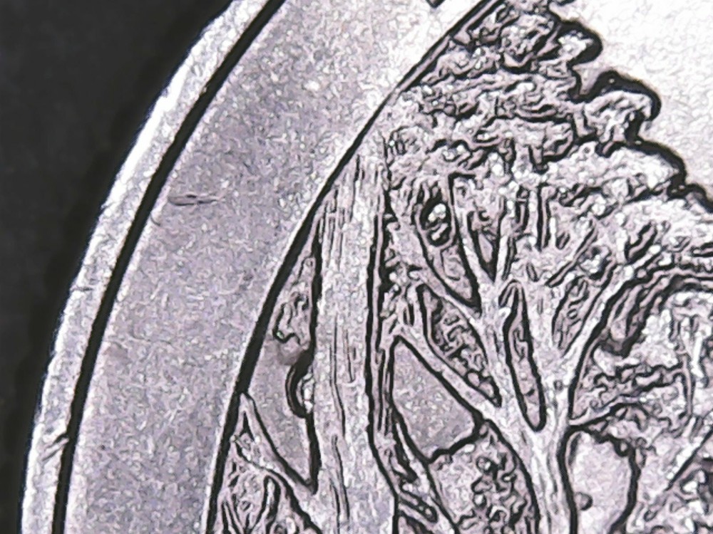 2018-p Pictured Rock ATB Quarter with Die Chips.