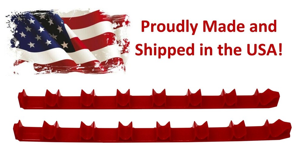 Low Profile Plastic Red 14 Tool Screw Driver Organizer Rail Kit