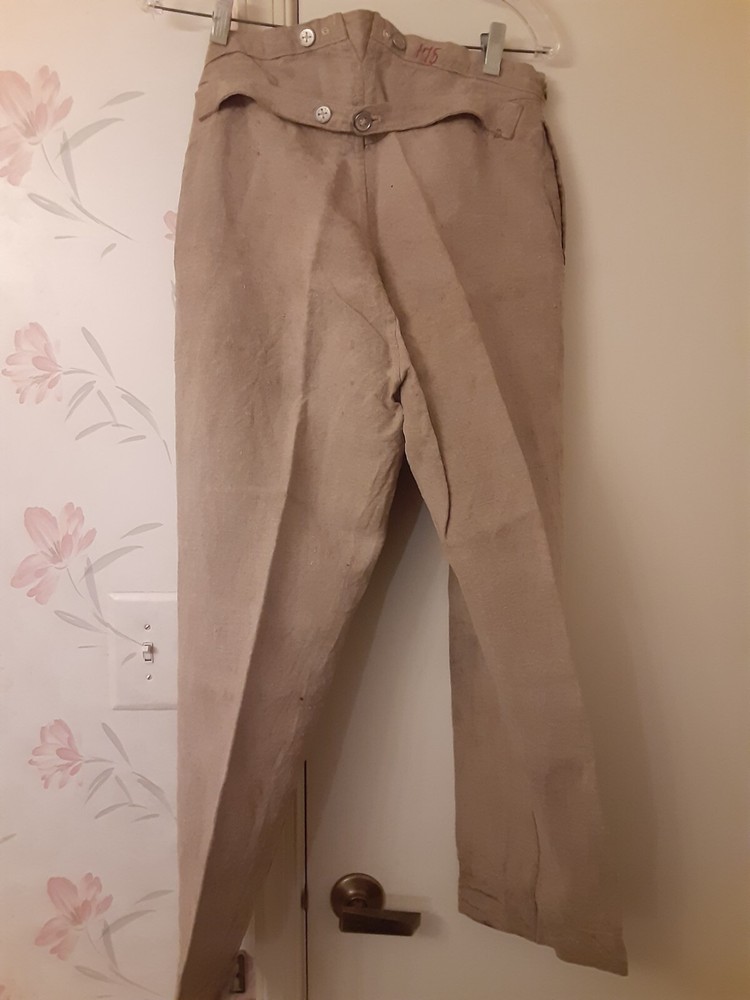 Original Swedish White Drill Uniform Trousers Dated 1932