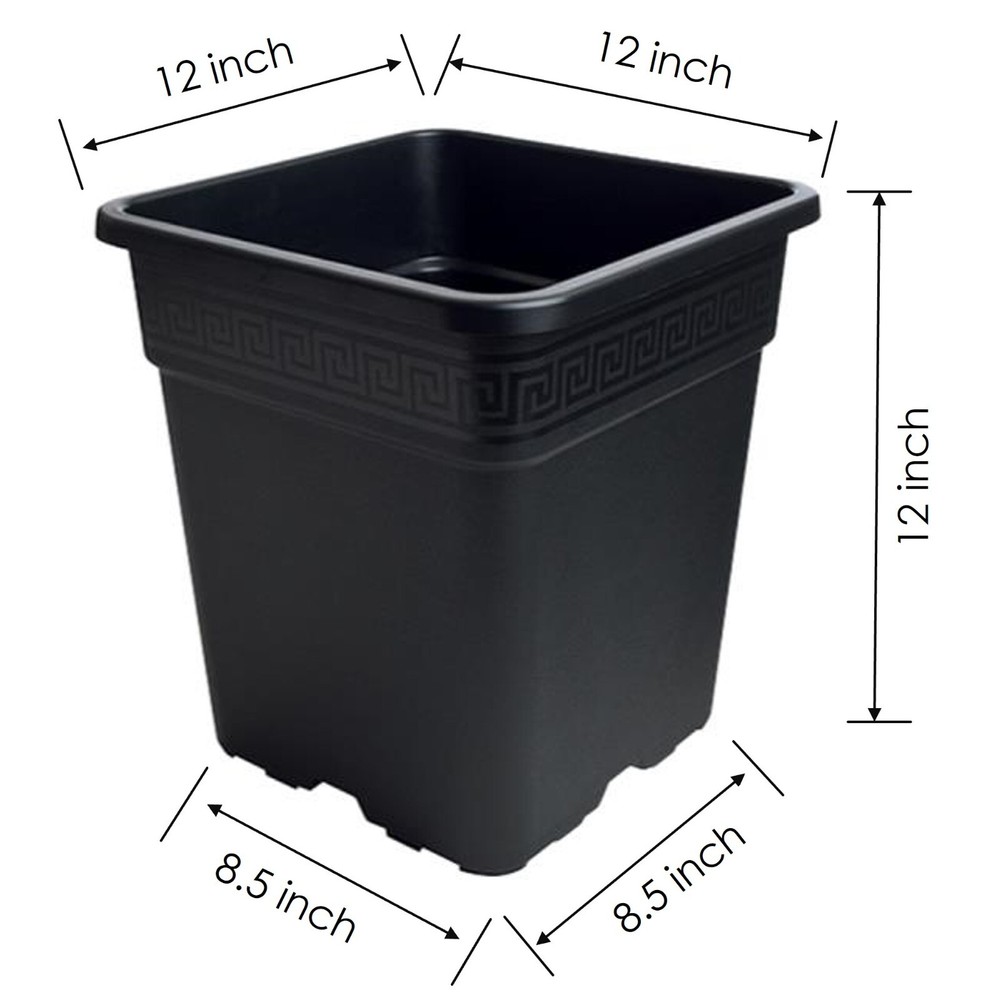 Gro Pro® Black Square Pot, 5-Gallon
