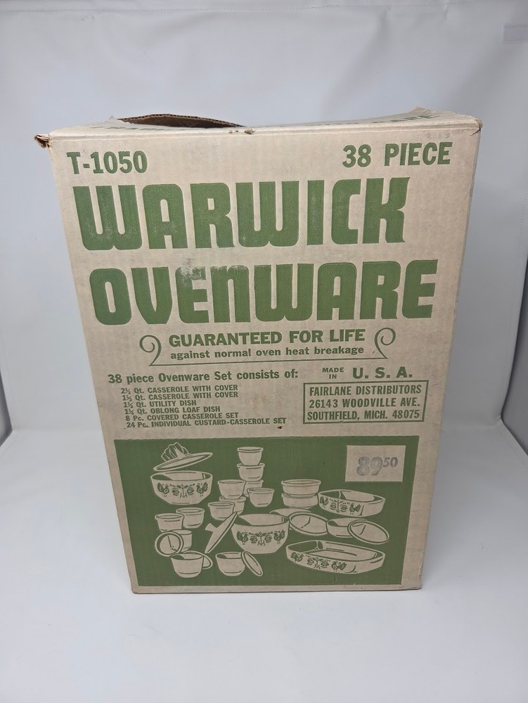 Warwick Ovenware 38 Piece Ovenware Set With Original Box Packaging
