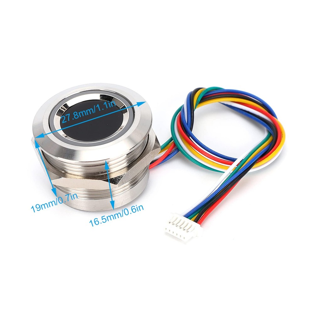 Circular Fingerprint Module, Fingerprint Scanner with 2 Color Indicator Light...