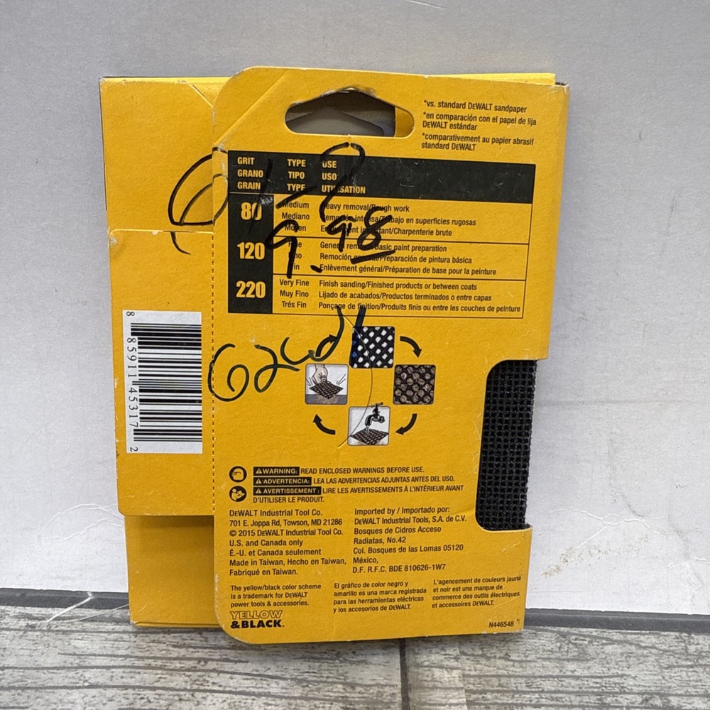 DEWALT DWAM4321 80 Grit Mesh Sheet (5 Sheets), 1/4"