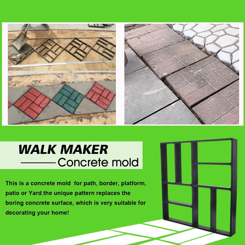 CJGQ Concrete Molds Reusable Walk Maker Paver Path Maker, Yard 8 Grid-1Pack