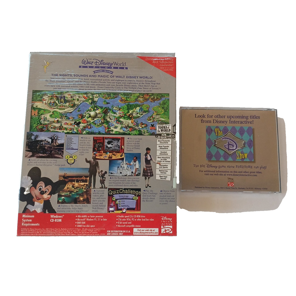 Vintage Walt Disney World Explorer 1996 CD-ROM Windows 95 Interactive