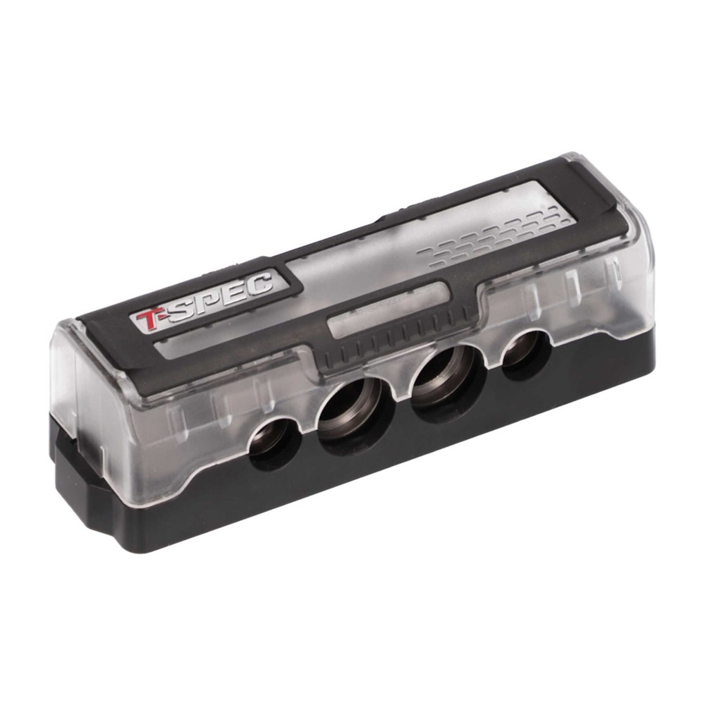 T-Spec VDGB4 Bolt Down Ground Block Solid Brass (2) 0/4 (2) 4/8 outputs