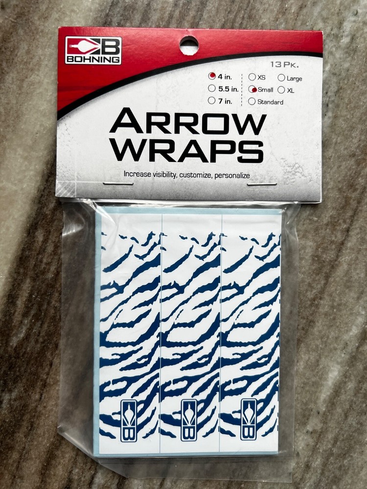 Bohning Arrow Wrap Blue White Tiger 13 PK Small