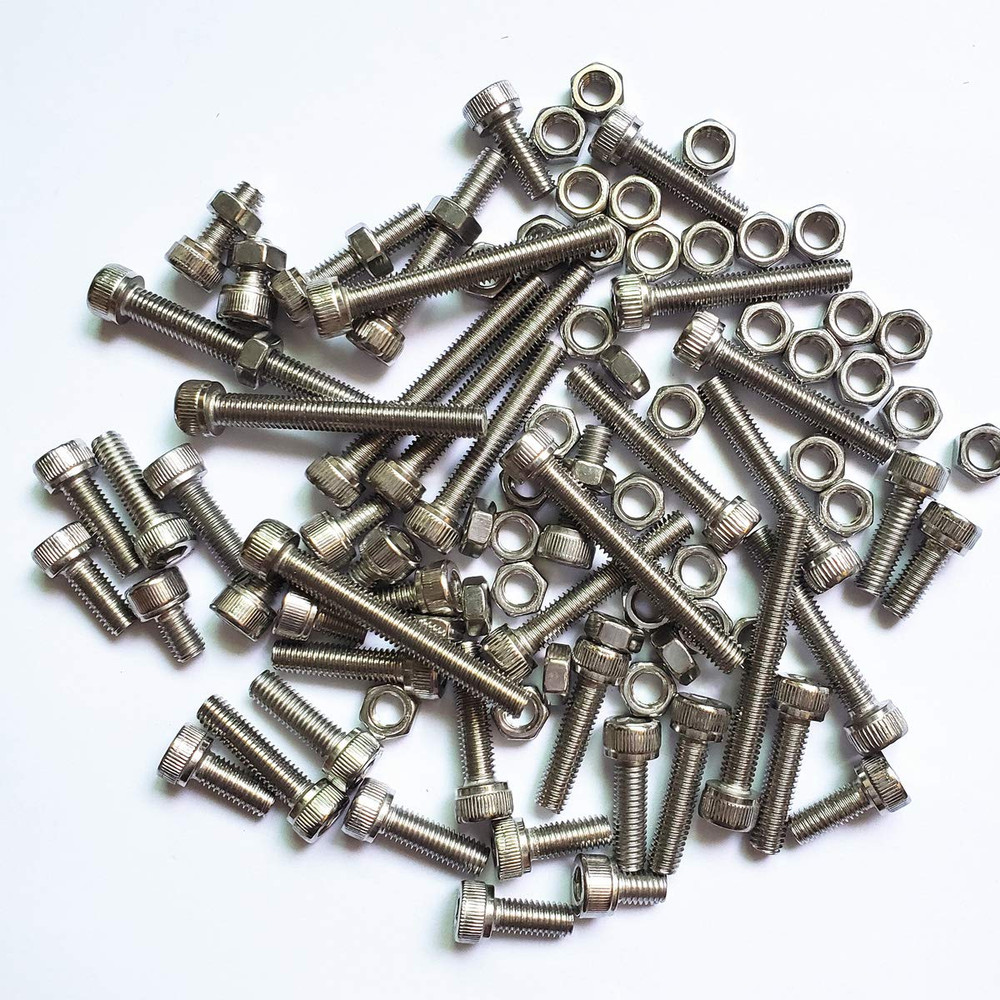 M5 Hex Socket Head Cap Screws Nuts Set 304 Stainless Steel Assortment Kit