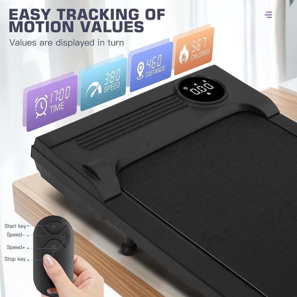 Foadble Treadmill with 8% Incline&Led Display Treadmill Portable with Handrail**