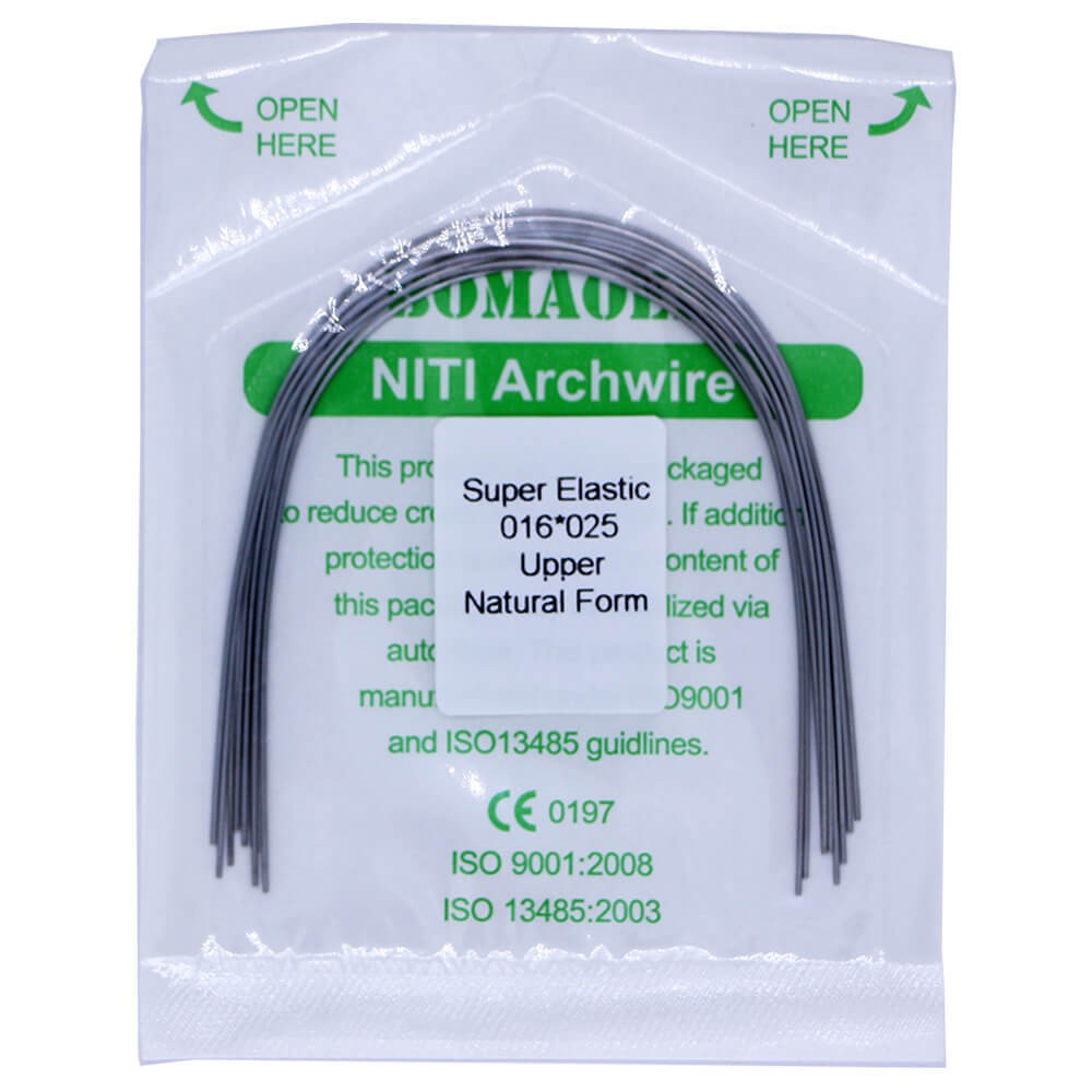 1×Dental Orthodontic Super Elastic Niti Rectangular Arch Wires Nature 16×25Upper