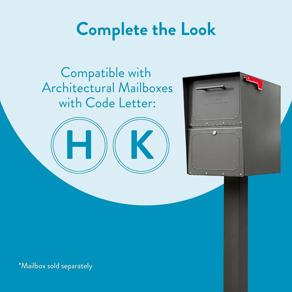 ARCHITECTURAL MAILBOXES 5105Z Oasis In-Ground Post, Graphite Bronze, 1 Count