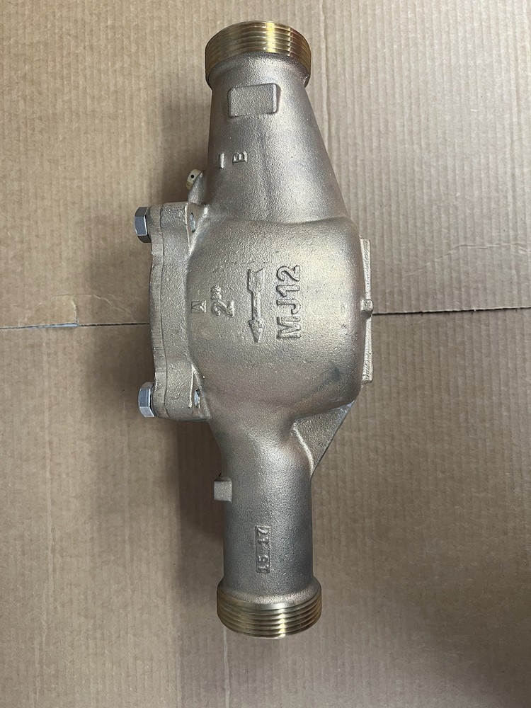 Master Meter MS Multi-Jet Lead Free Brass Water Meter 2" Threaded + Couplings