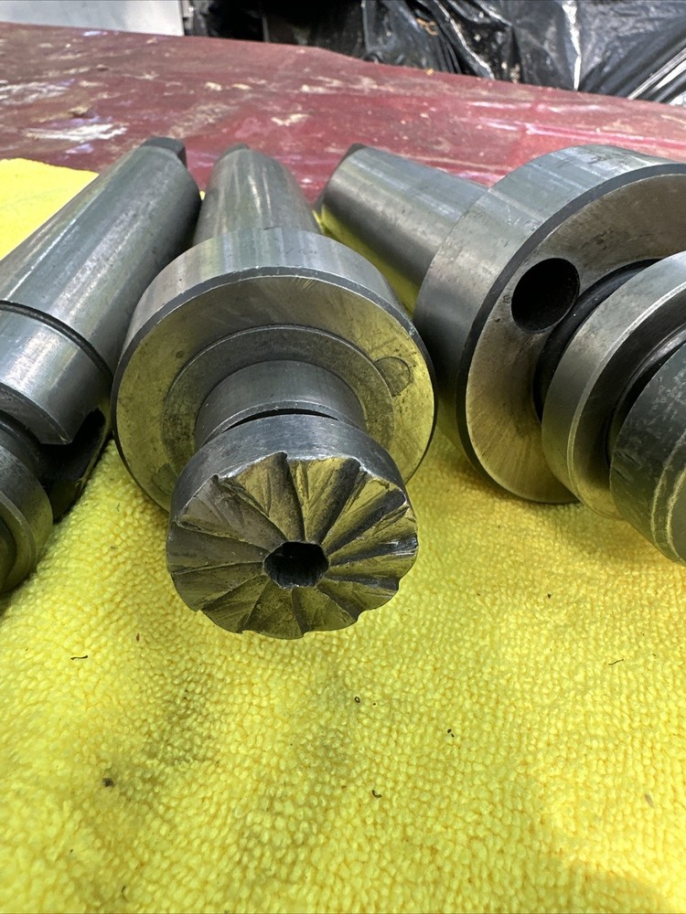 3pc Morse Taper 5 MT Face Shell Mill Arbors Sharpening Mandrel Cinci Work Head