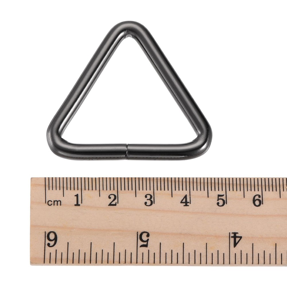 Metal Triangle Buckle 38mm Inner Width Dark Grey 20pcs
