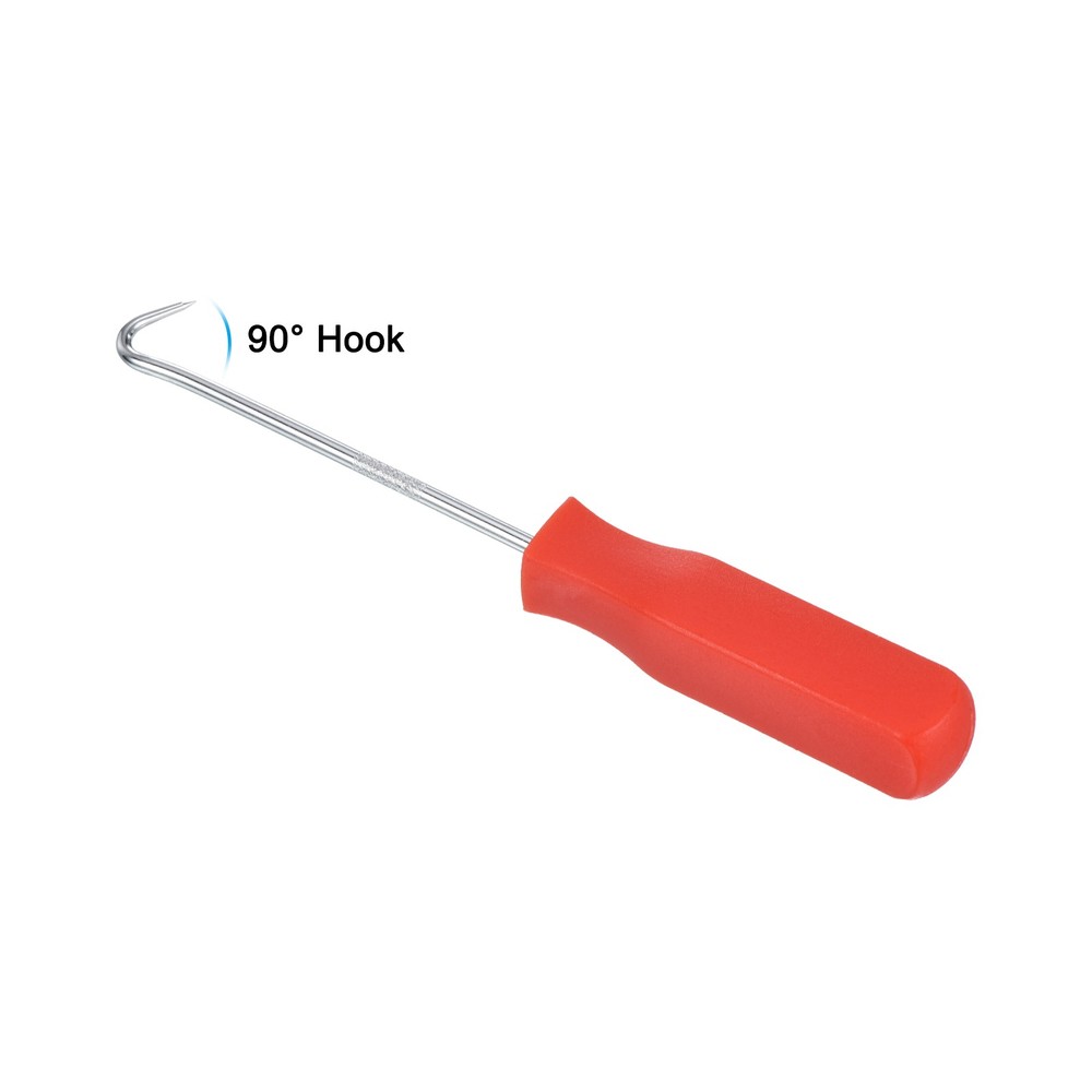 O-Ring 45° Hook 142mm Oil Seal Gasket Precision Puller Remover Tool, Red