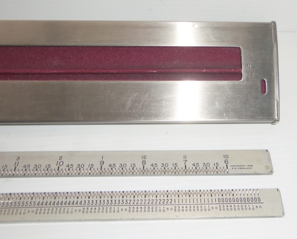 Vintage 1948 Time-Tab Sliding Elapsed Time Calculator