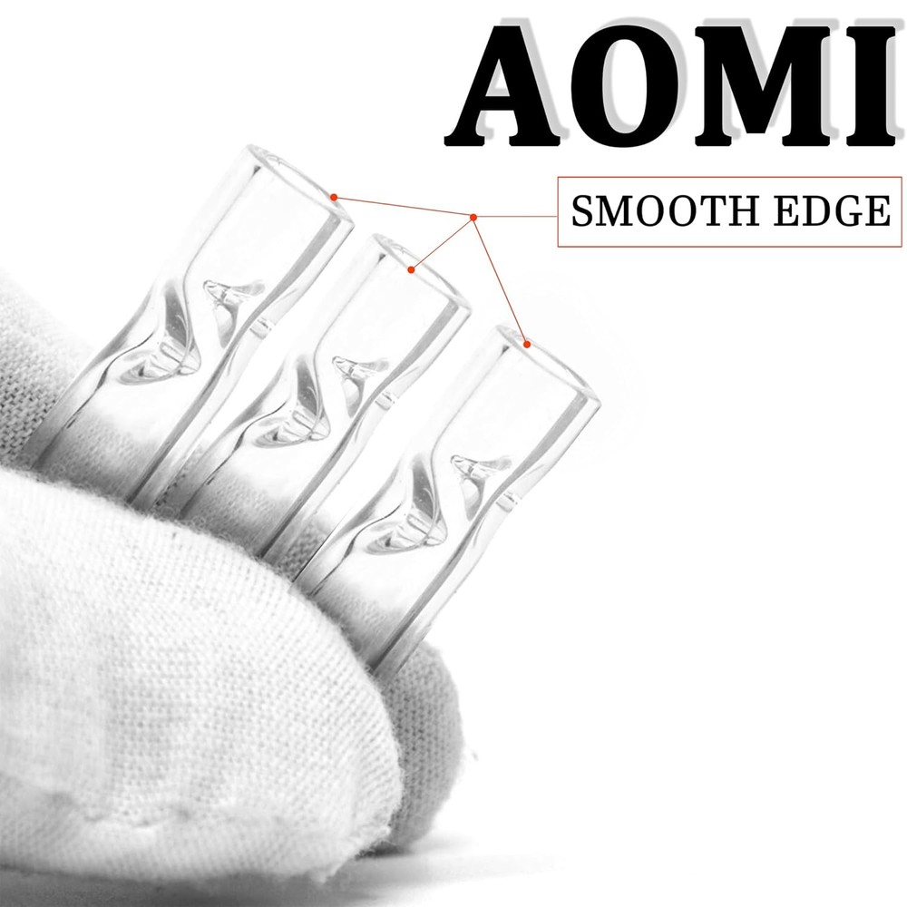 Reusable Glass Filter Tips for Cigarettes, Rolling Tip Ø9mm Transparent