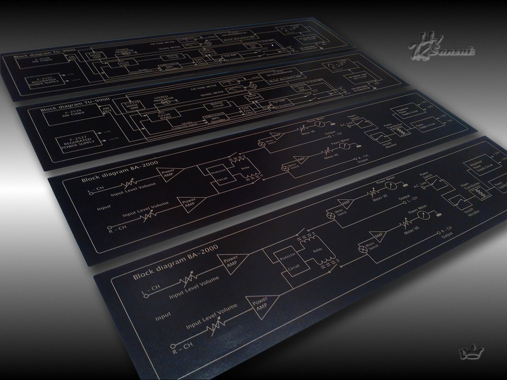 Sansui BA-2000 New block diagram sticker on Top
