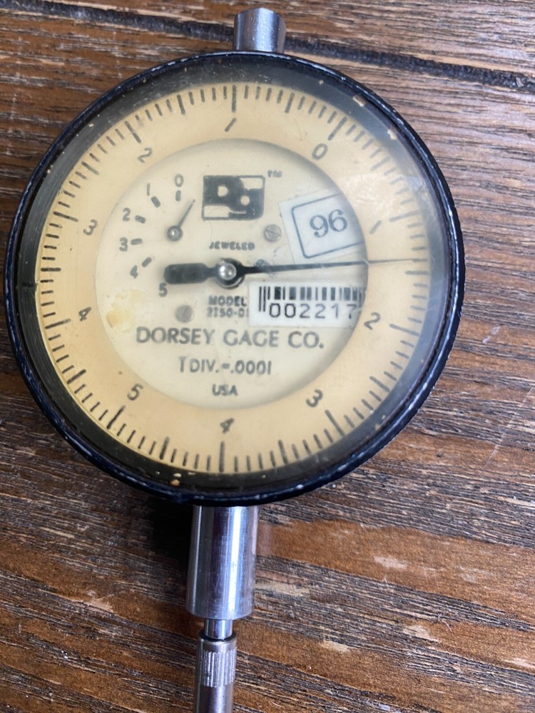 Dorsey GAGE CO. Dial Indicator - No. 2150-01 - 1 DIV.=.0001"- Range - NICE