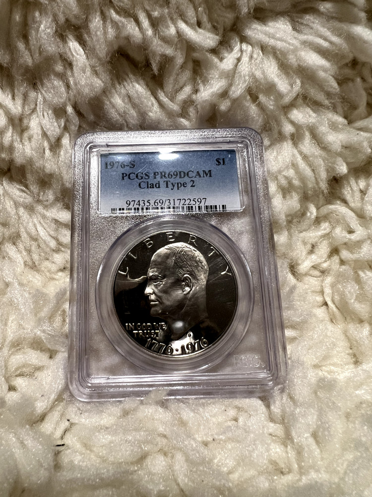 1976-S $1 Eisenhower Clad Type 2 Proof Dollar PCGS PR69 DCAM
