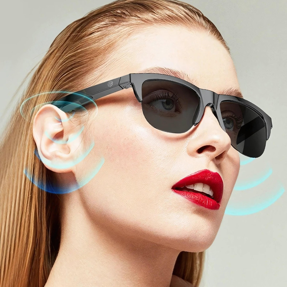 Smart Bluetooth Glasses – Polarized Audio Sunglasses with Mic, UV Protection