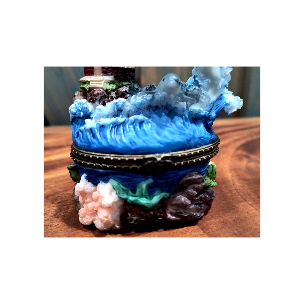416. Dolphin Light House Trinket Box
