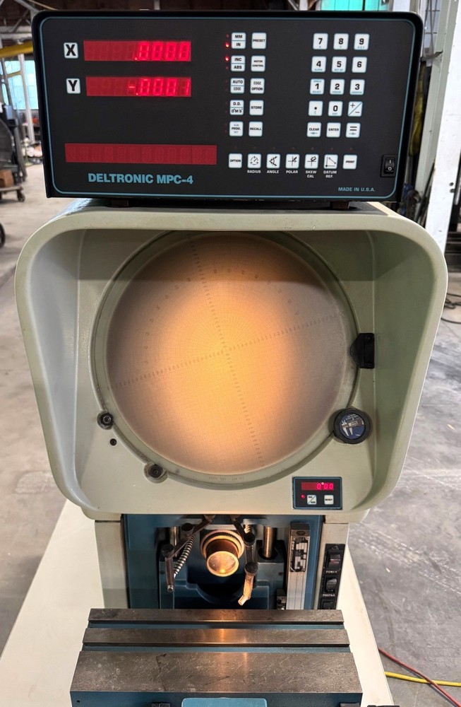 14" Deltronic Optical Comparator DH14-MPC4, Surface Illumination, DRO