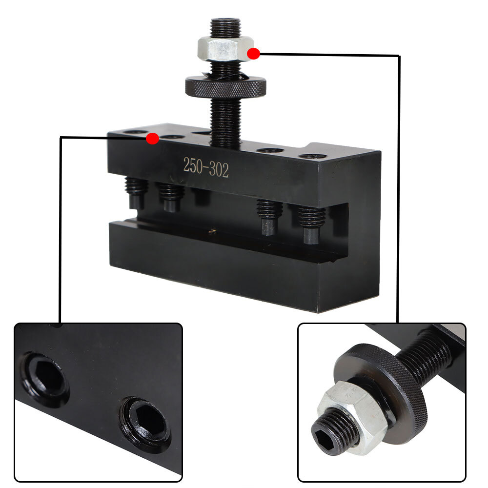 CXA #2 250-302 QUICK CHANGE TURNING FACING & BORING TOOL POST HOLDER New