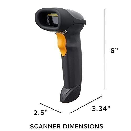 Symbol LS2208 General Purpose Handheld 1D Bi-Directional Laser Barcode...