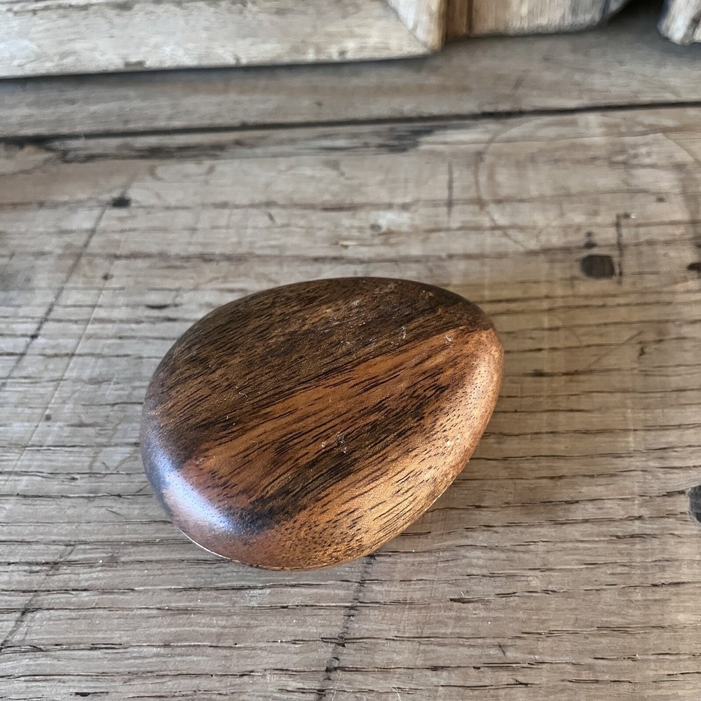 Handmade Solid Wood Compact Mirror Handheld Teardrop Shape - Beautiful!